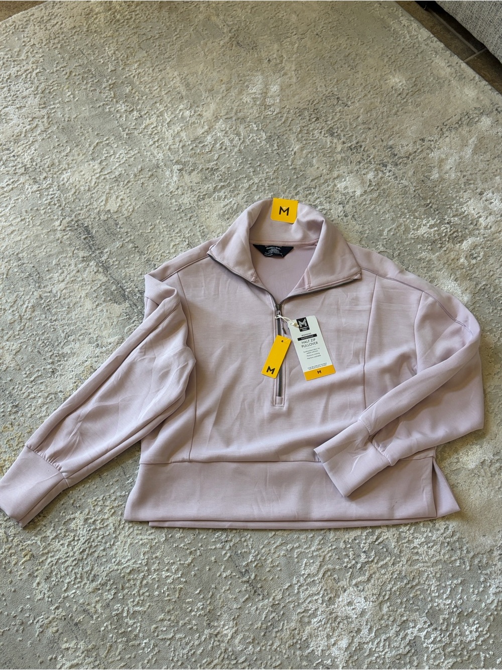 Light Blush Quarter-Zip Pullover